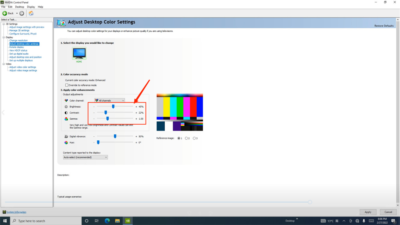 Adjust screen brightness through NVIDIA control panel (3)